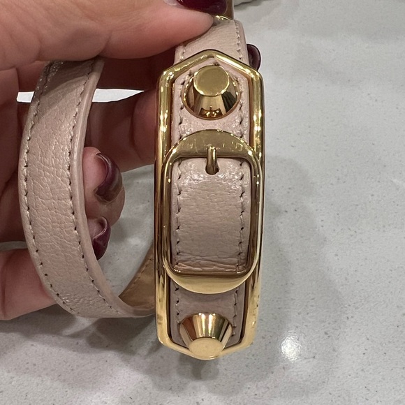 Balenciaga Wrap Leather Bracelet in Gold Hardware - Picture 6 of 10